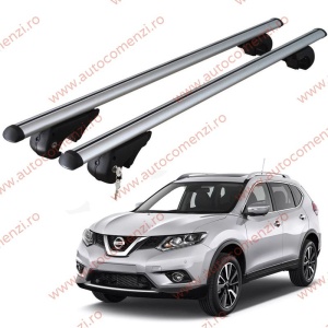 Set bare portbagaj NISSAN X-Trail III (T32) 2013-2021 - cu cheie antifurt / Aluminiu - 120 cm