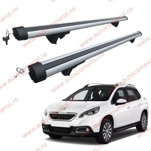 Set bare portbagaj PEUGEOT 2008 I 2013-2019 - Aluminiu /cu cheie antifurt - 120 cm
