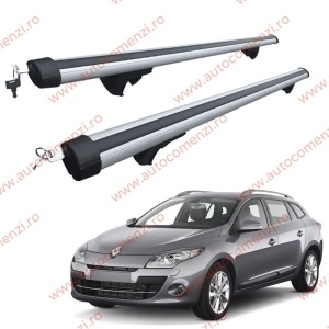 Set bare portbagaj RENAULT Megane III 2008-2016 Combi - Aluminiu / cu cheie antifurt - 120 cm