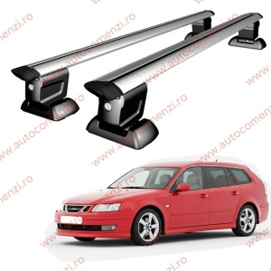 Set bare portbagaj SAAB 9-3 II (YS3F) 2003-2014 Combi - Wingbar - cu cheie antifurt / Aluminiu