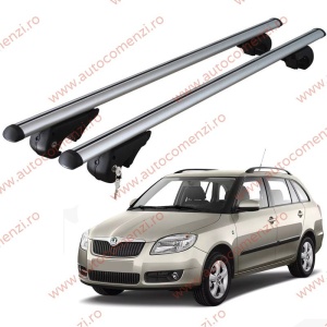 Set bare portbagaj SKODA Fabia II 2007-2014 Combi - cu cheie antifurt / Aluminiu - 120 cm