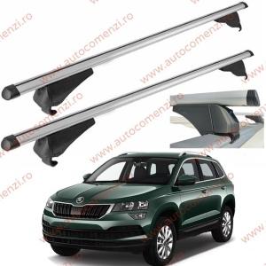 Set bare portbagaj SKODA Karoq 2017-prezent - Aluminiu / cu cheie antifurt