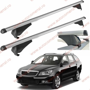 Set bare portbagaj SKODA Octavia II 2004-2013 Combi - Aluminiu / cu cheie antifurt