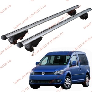 Set bare portbagaj VW Caddy Maxi Life 2007-2021 - cu cheie antifurt / Aluminiu - 120 cm