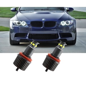 Set LED Marker Angel Eyes BMW Seria 3 E93 2005-2013 Cabrio, 40W, Alb (Canbus) - pentru faruri Xenon