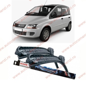 Set stergatoare parbriz FIAT Multipla 2004-2010 Facelift (sofer + pasager) BOSCH