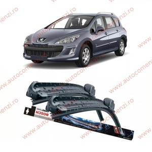 Set stergatoare parbriz PEUGEOT 308 I 2007-2013 (sofer + pasager) BOSCH