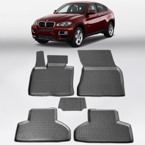 Covoare BMW X6 E71 2008-2015 - tip tavita - 100% cauciuc - SEINTEX