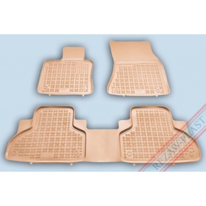 Covoare cauciuc BMW X6 F16 2015-2020 - tip tavita - bej - REZAW PLAST