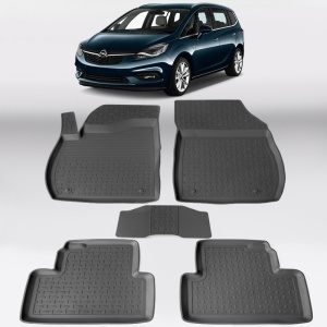 Covoare OPEL Zafira C Tourer 2011-2019 - tip tavita - 100% cauciuc - SEINTEX