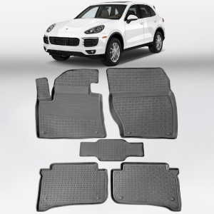 Covoare PORSCHE Cayenne II 2010-2018 - tip tavita - 100% cauciuc - SEINTEX