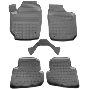 Covoare SKODA Fabia II 2007-2014 - tip tavita - 100% cauciuc - SEINTEX