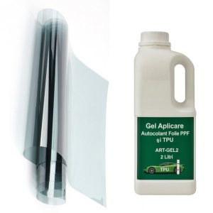 Folie protectie PPF / TPU parbriz auto 1.2mx1.6m regenerare UV 99% + Gel aplicare folie