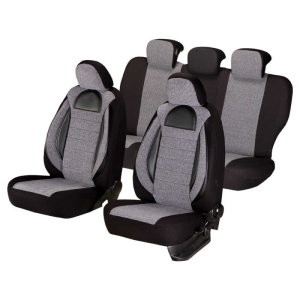 Huse scaune auto compatibile MERCEDES Clasa C W204 2008-2015 / Racing Gri-Negru (44493)