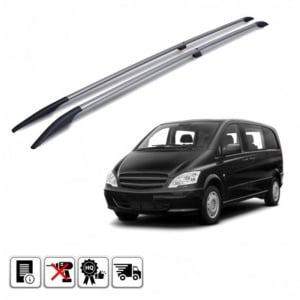 Set 2 bare portbagaj longitudinale MERCEDES Viano II (W639) 2003-2014 - varianta mediu - ALUMINIU