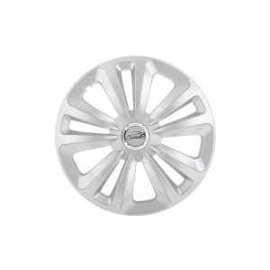 SET 4 CAPACE ROTI TERRA CU INEL CROMAT - 15 INCH