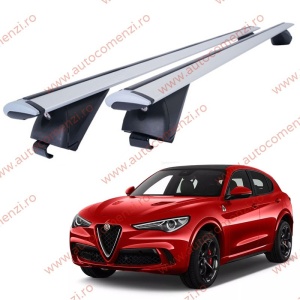 Set bare portbagaj ALFA ROMEO Stelvio 2016-prezent - Wingbar - Aluminiu / cu cheie antifurt