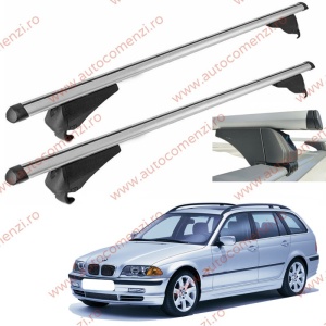 Set bare portbagaj BMW Seria 3 E46 1997-2004 Combi / Touring - Aluminiu / cu cheie antifurt