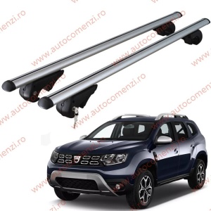 Set bare portbagaj DACIA Duster II 2018-2023 - cu cheie antifurt / Aluminiu - 120 cm