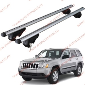 Set bare portbagaj JEEP Grand Cherokee (WK) 2005-2010 - ALUMINIU / cu cheie antifurt - 135 cm - PREMIUM