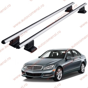 Set bare portbagaj MERCEDES Clasa C W204 2008-2015 Sedan / Coupe - cu cheie antifurt / Aluminiu
