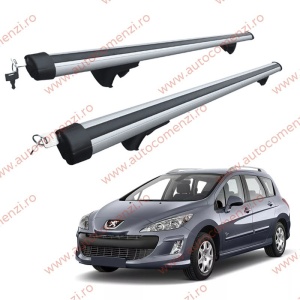 Set bare portbagaj PEUGEOT 308 I 2007-2013 Combi - Aluminiu / cu cheie antifurt - 120 cm