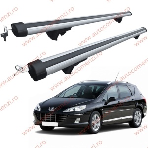 Set bare portbagaj PEUGEOT 407 2004-2012 Combi - Aluminiu / cu cheie antifurt - 120 cm