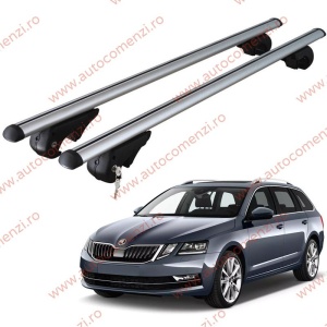 Set bare portbagaj SKODA Octavia III 2013-2019 Combi - cu cheie antifurt / Aluminiu - 120 cm