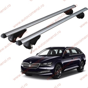 Set bare portbagaj SKODA Superb III 2015-2023 Combi - cu cheie antifurt / Aluminiu - 120 cm