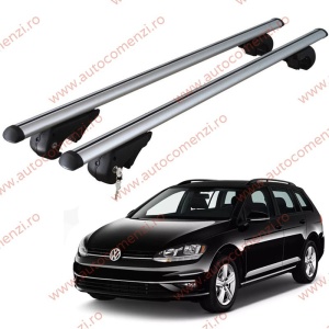 Set bare portbagaj VW Golf VII 2012-2020 Combi - cu cheie antifurt / Aluminiu - 120 cm