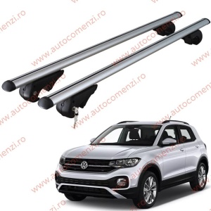 Set bare portbagaj VW T-Cross 2018-Prezent - cu cheie antifurt / Aluminiu - 120 cm