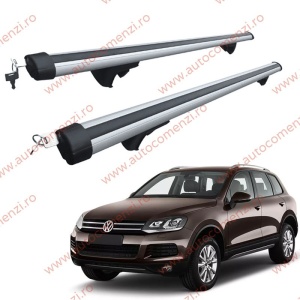 Set bare portbagaj VW Touareg II (7P) 2010-2018 - Aluminiu / cu cheie antifurt - 120 cm