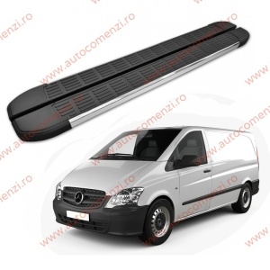 Set praguri MERCEDES Vito II (W639) 2003-2014 - varianta scurta (praguri + kit montaj)