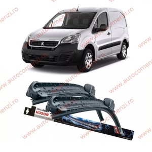 Set stergatoare parbriz PEUGEOT Partner Tepee 2008-2018 (sofer + pasager) BOSCH