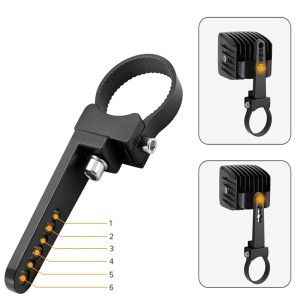 Set suport proiectoare LED / prindere pe rollbar sau bullbar - Aluminiu