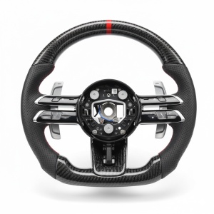 Volan sport MERCEDES Clasa E (W213) 2016-2023 / Piele perforata + Carbon