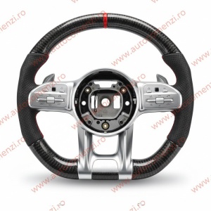 Volan sport MERCEDES GLE (W166) 2011-2019 / Piele perforata + Carbon