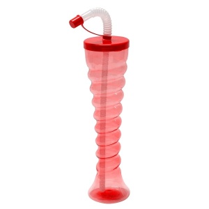 Pahare Slushy Premium „Spiral Twist” – 350ml, cu Pai Flexibil și Capac Colorat - Img 5