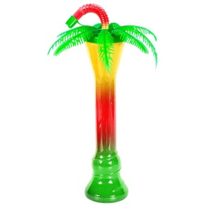 Pahar Slushy „Tropical Palm Tree” – 350ml, Design Yard Cup cu Pai Flexibil și Capac Palmier - Img 5