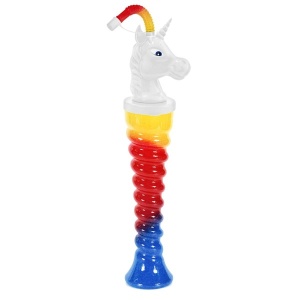 Pahar Slushy „Magic Unicorn” – 350ml, Design Spiralat cu Capac Unicorn 3D - Img 6