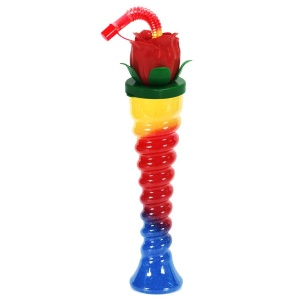 Pahar Slushy „Rose Garden” – 350ml, Design Spiralat cu Capac în Formă de Trandafir - Img 2