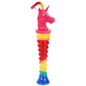Pahar Slushy „Magic Unicorn” – 350ml, Design Spiralat cu Capac Unicorn 3D - Img 3