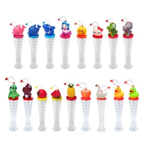 Pahare Slushy Premium „Animal World & Friends” – 350ml, Formă Spiralată cu Figurine 3D - Img 4