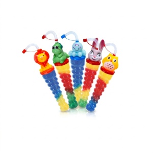 Pahare Slushy Premium „Animal World & Friends” – 350ml, Formă Spiralată cu Figurine 3D