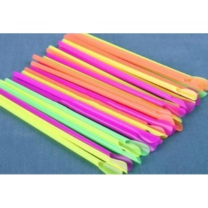 Paie jumbo cu lingurita, colorate, drepte, amb. la set, reutilizabile, 500buc - Img 3