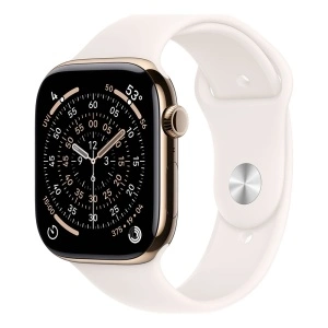 Apple Watch S11 Cellular 46mm Gold Titanium Case with Light Blush Sport Band - M/L