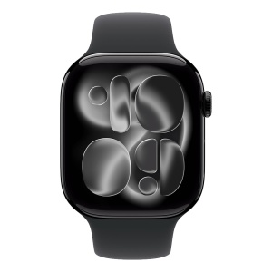 Apple Watch S11 GPS 46mm Jet Black Aluminium Case with Black Sport Band - M/L - Img 3