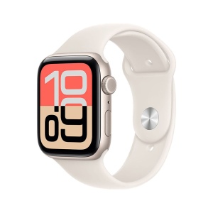 Apple Watch SE 3 Cellular 40mm Starlight Aluminium Case with Starlight Sport Band - S/M