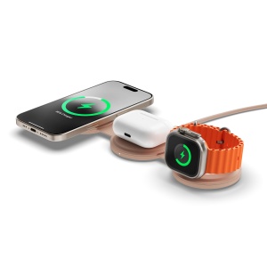 Satechi OntheGo 3-in-1 Wireless Charger - Desert Rose - Img 4