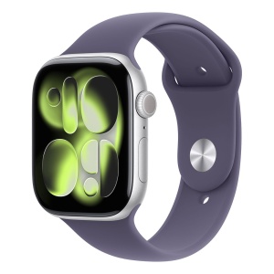 Apple Watch S11 GPS 46mm Silver Aluminium Case with Purple Fog Sport Band - S/M